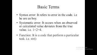 What are Syntax Error Systematic Error Functions and Packages [upl. by Aidnahs]