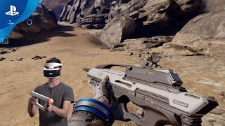 Farpoint  PS VR Aim Controller Setup and Demo  PS VR [upl. by Ahsikram]