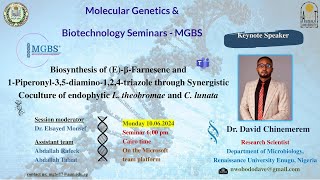 Biosyn of EβFarnesene through Synergistic Coculture of endophytic fungi  Dr David Chinemerem [upl. by Ramey917]