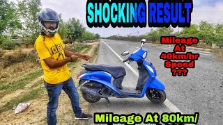 Yamaha Fascino 125cc mileage test at 40km per hour and 80km per hour SHOCKING RESULT [upl. by Brest804]