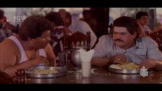 Jaggesh Comedy Scenes  Jaggesh comes to hotel to eat comedy scenes  Bhanda Alla Bhahaddur [upl. by Alderman469]