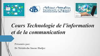 Technologies de lInformation et de la Communication [upl. by Yhtommit]