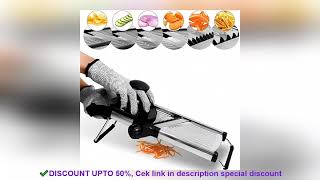 ✔️LMETJMA Adjustable Mandoline Slicer Stainless Steel Vegetable Slicer C [upl. by Wylen]