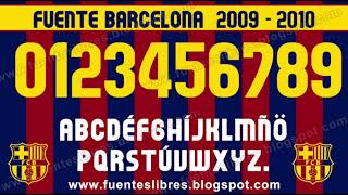 Tipografia Barcelona 2009  2010 free download Barcelona Font 2009  2010 [upl. by Sone549]