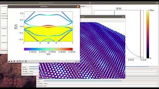 Quantum Lattice example showing the electronic structure of near magic twisted bilayer graphene [upl. by Asiar]