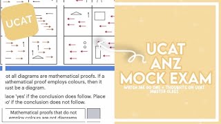 UCAT ANZ MOCK EXAM  watch me do a UCAT mock and what do I think of UCAT Masterclass [upl. by Mcgray]