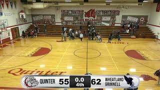 Quinter High School Basketball vs WheatlandGrinnell [upl. by Sutsuj878]