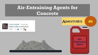 AirEntraining Agents for Concrete  Admixtures  6 [upl. by Edythe]