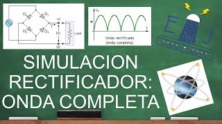 Simulación circuito rectificador de onda completa en PROTEUS [upl. by Johan124]