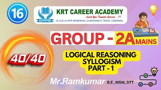 SYLLOGISM PART  1  TNPSC Group 2a Mains Reasoning 4040 tnpsc tnpscgroup2a [upl. by Possing922]