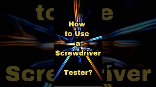 How to Use a Screwdriver Tester jbtechnicians screwdrivertester voltagesafety [upl. by Edieh357]