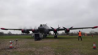 Avro Shackleton 60th Birthday Engine Run  Gatwick Aviation Museum [upl. by Wearing]