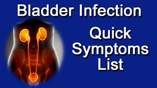 Bladder Infection  Quick Symptoms List [upl. by Edniya]