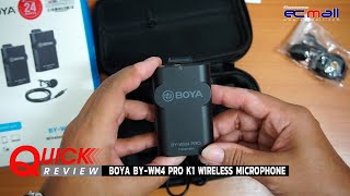 Quick Review  Boya BYWM4 Pro K1 Wireless Microphone [upl. by Jojo422]