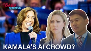 Investigating Trumps AI Crowd Claims at the DNC  The Daily Show [upl. by Romelle266]