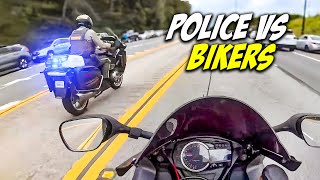 MOTORCYCLE POLICE CHASE  COPS vs BIKERS  ANGRY amp COOL COPS 2024 [upl. by Bushweller815]