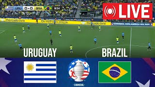 🔴 LIVE Uruguay vs Brazil  Copa América 2024  Quarterfinals  Full Match Streaming [upl. by Edrahs642]