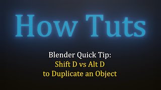 Shift D vs Alt D to Duplicate Objects in Blender  Tutorial Quick Tip [upl. by Xineohp835]