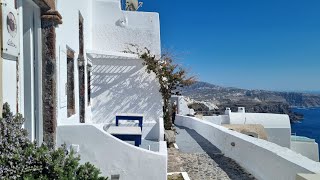 Walking tour Santorini Greece  April around  4K 60 fps HDR [upl. by Nosrac]