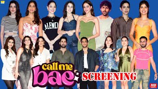 KartikSara Suhana Tamannaah Ananya Orry Shanaya Urfi KhushiVedang  Call Me Bae Screening [upl. by Laynad]