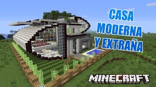 MINECRAFT CASA MODERNA Y EXTRAÑA  CASAS DE SUSCRIPTORES [upl. by Xaviera]