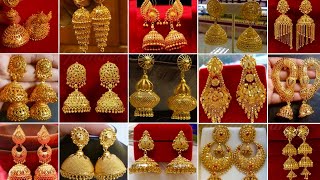 200 latest Bridal Gold Earrings designs Most beautiful Gold Earrings designs New Earrings Designs [upl. by Amoritta]