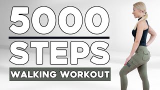 5000 STEPS WALKING WORKOUT  5K Steps Challenge Knee Friendly [upl. by Adev]