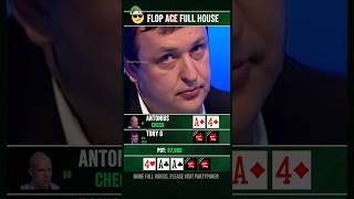 Flop Ace full house😲 poker [upl. by Ariaek]