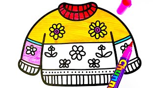 Autumn Sweater Coloring Pages  Fall Coloring for Kids  Free Coloring Fun [upl. by Miles]