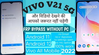 Vivo V21 V23 V23e V23 Pro Android 12  New security  Without PC  All Vivo Frp Bypass Android 1112 [upl. by Suedaht22]