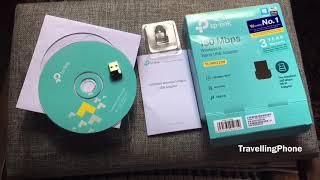 TP Link USB wireless WiFi adapter for Desktop PC and Laptop  TLWN725N Unboxing and installation [upl. by Columba]