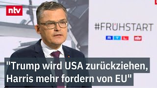 quotTrump wird USA zurückziehen Harris mehr fordern von EUquot  Kiesewetter im Frühstart  ntv [upl. by Annalise]