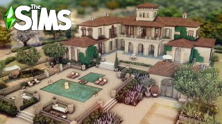 Huge Mediterranean Family House Collab with Simsphony  La Dolce Vita Save File [upl. by Bennion]