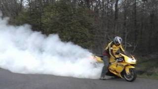 Tl1000r burnout and wheelies [upl. by Etteb798]