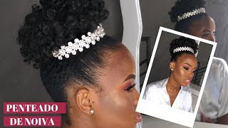 PENTEADO PARA NOIVAS CABELO CURTO E CRESPO Por Samyra Priscila [upl. by Skiba]