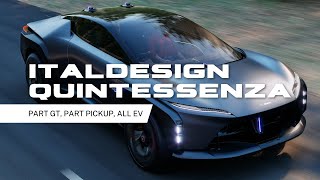 Exploring the Italdesign Quintessenza The Ultimate Electric GT Meets Pickup Concept [upl. by Seraphim663]