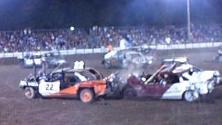 Demolition Derby  2012 Aug 11 Stirrin Dirt Dog Days South Jordan UT Consolation Heat [upl. by Ehrsam523]