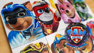 Drawing PAW Patrol  The Mighty Movie  The Mighty Pups [upl. by Teri]