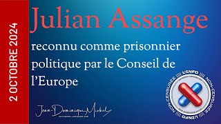 Julian Assange reconnu comme prisonnier politique par le Conseil de lEurope [upl. by Hellah]