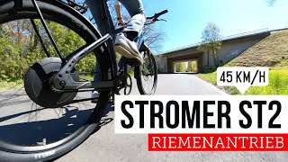 Beste Antriebsart  Stromer ST2 Gates Riemenantrieb 45kmh ebike mit Heckmotor und Nabenschaltung [upl. by Devin165]