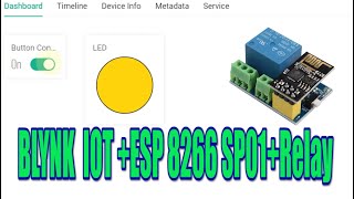 Esp8266 sp01 tutorial Blynk iot  Esp 8266 sp01 relay 5v [upl. by Eessej]