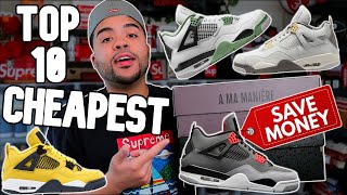 Top 10 Cheapest Jordan 4s Under 300  Most Affordable AJ4 2023 [upl. by Ajnek]