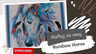 Haftuj ze mną  Rainbow horse haftkrzyżykowy crossstitch [upl. by Lartnom]