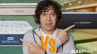 Helix Midnight Luxe VS Avocado Green Medium VS Bear Elite Hybrid Mattress Review amp Comparison 2024 [upl. by Esinet484]