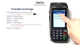 How to Enable Surcharge on an Ingenico Desk 5000 or Move 5000 Credit Card Terminal [upl. by Okimuy109]