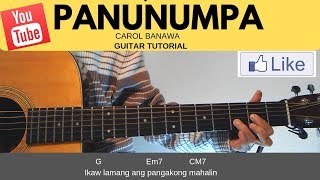 PANUNUMPA Guitar Tutorial Carol Banawa [upl. by Elleinwad]