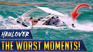 THE WORST BOAT FAILS EVER FILMED AT HAULOVER INLET BOAT SINKING  WAVY BOATS [upl. by Laws]