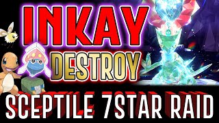 Inkay destroy SCEPTILE 7 star raid  Pokemon Scarlet amp Violet Iscalar fun strat Gewaldro Tera Raid [upl. by Yulma]