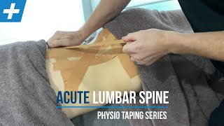 Taping for Acute Lumbar Spine Pain  Tim Keeley  Physio REHAB [upl. by Annirak]