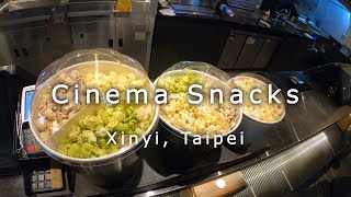 CINEMA SNACKS Churros Popcorn Taiwan Taipei Muvie Vieshow Cinema 威秀影城 무비 스낵 타이완 타이페이 비쇼씨네마 츄러스 팝콘 [upl. by Andrel]